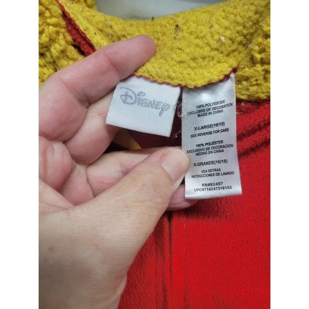 Disney Kids Winnie the Pooh Fleece Hooded‎ Pajamas Onesie XLarge 18 20
